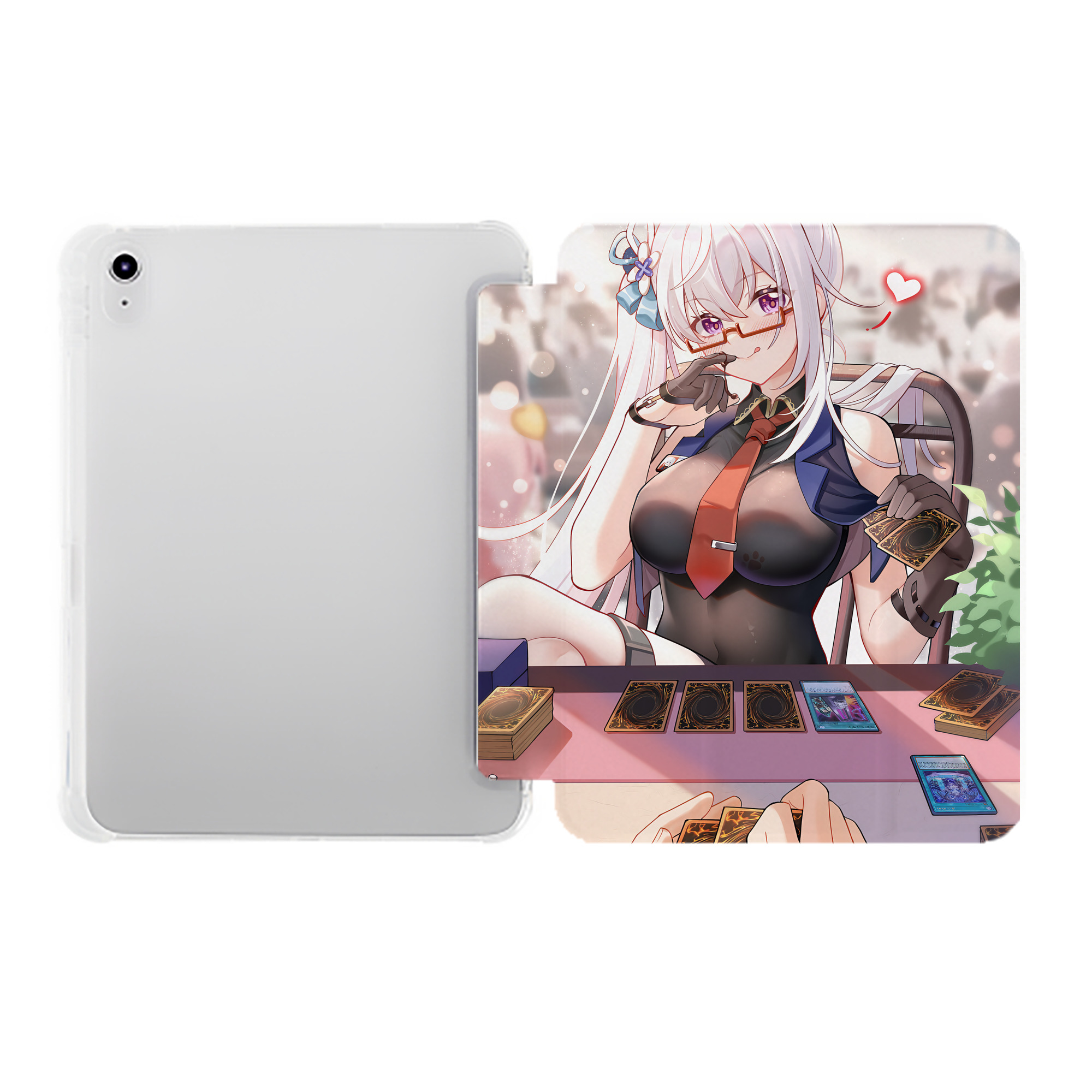（画像用） 遊☆戯☆王 Yu-Gi-Oh! IPad ケース ペン収納付き 三つ折りスタンド PUレザー×シリコン 対応機種9.5/10.5/10.9インチ